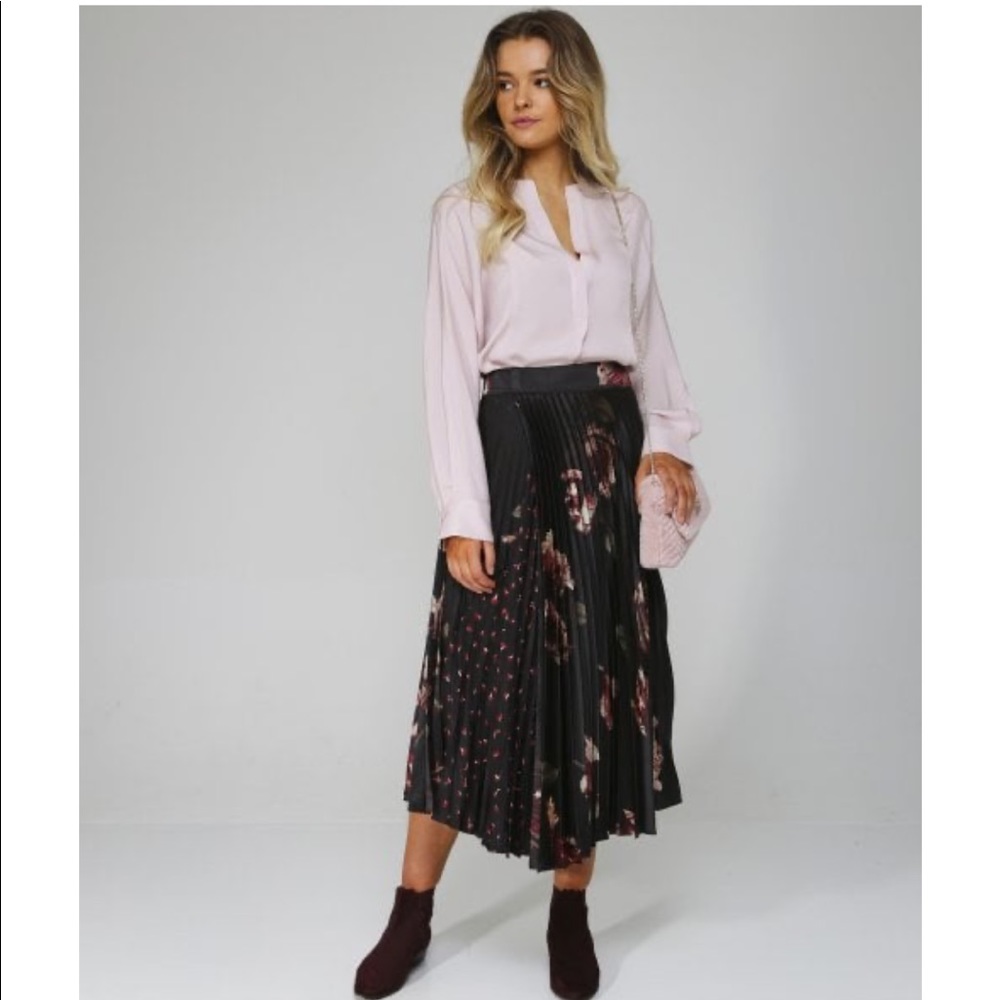 Vince mixed tulip satin skirt